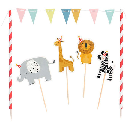 Jungle Taarttopper Jungle Dieren Set 7 delig van Boland koop je bij Partywinkel