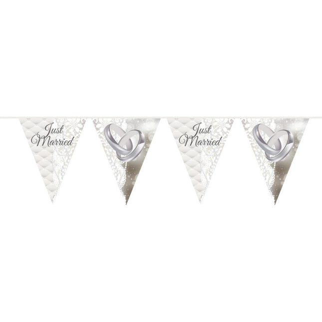Just Married Slingers Versiering 10m van Folat koop je bij Partywinkel