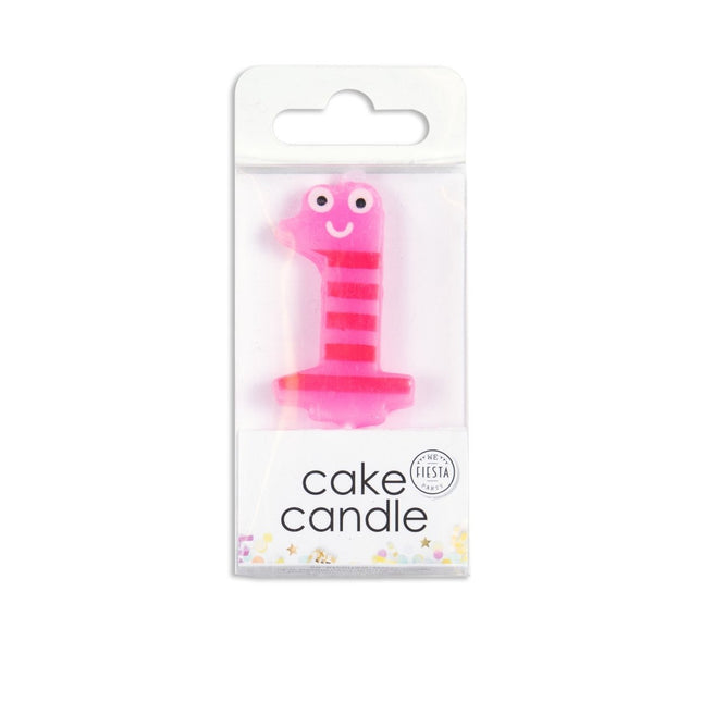 Kaars 1 Jaar Meisje 4,9cm van WeFiesta koop je bij Partywinkel