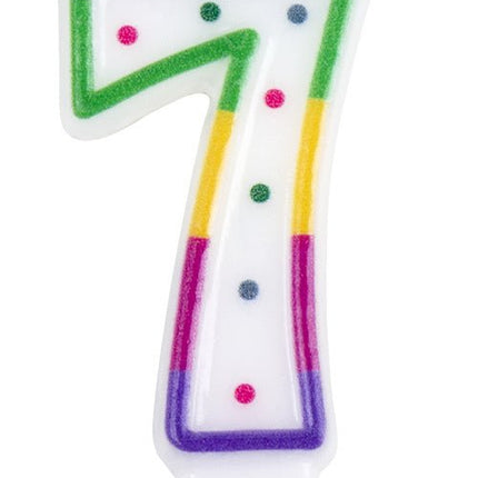 Kaars 7 Jaar 8cm van Boland koop je bij Partywinkel