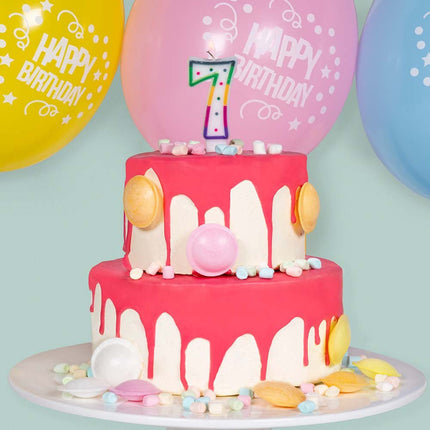 Kaars 8 Jaar 8cm van Boland koop je bij Partywinkel