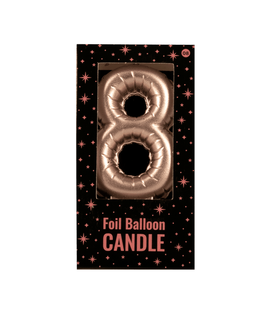 Kaars Folie Ballon Rose Goud 8 10cm van Paper Dreams koop je bij Partywinkel