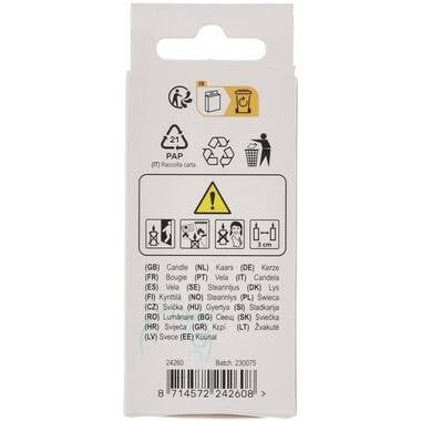 Kaars Pastel Cijfer 0 Meerkleurig van Folat koop je bij Partywinkel