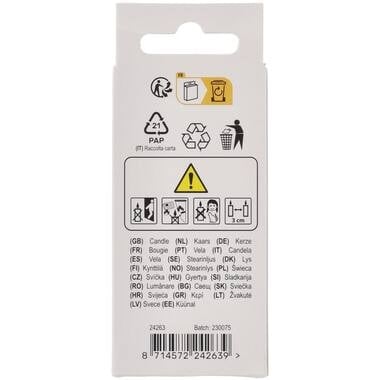 Kaars Pastel Cijfer 3 Meerkleurig van Folat koop je bij Partywinkel