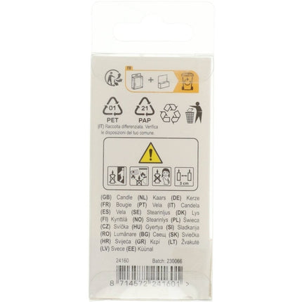 Kaars Simply Chique Silver Cijfer 0 van Folat koop je bij Partywinkel