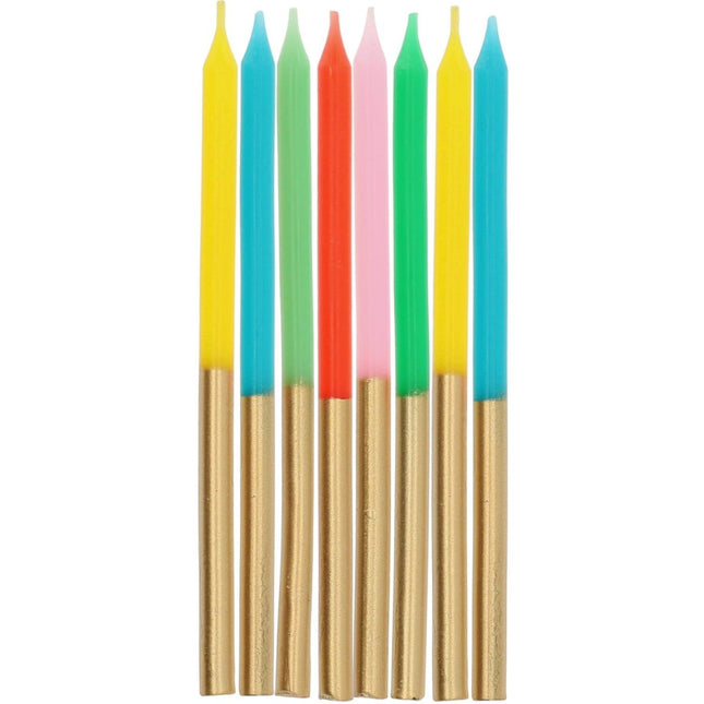 Kaarsen Retro Metallic 10cm van Folat koop je bij Partywinkel