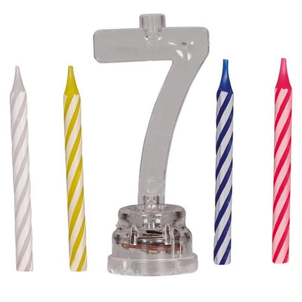 Kaarsenhouder 7 Jaar Led 13cm van Fiestas Guirca koop je bij Partywinkel