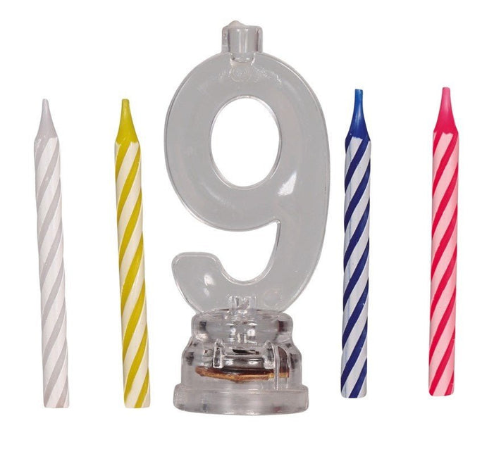 Kaarsenhouder 9 Jaar Led 13cm van Fiestas Guirca koop je bij Partywinkel