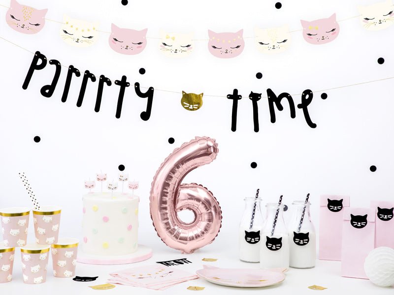 Kaarsjes Kat 2cm 6st van Partydeco koop je bij Partywinkel
