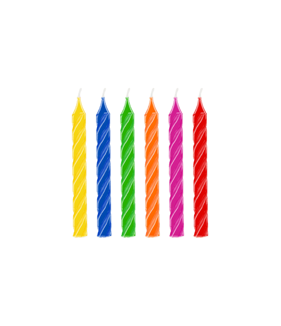 Kaarsjes - Meerkleurig van Paper Dreams koop je bij Partywinkel