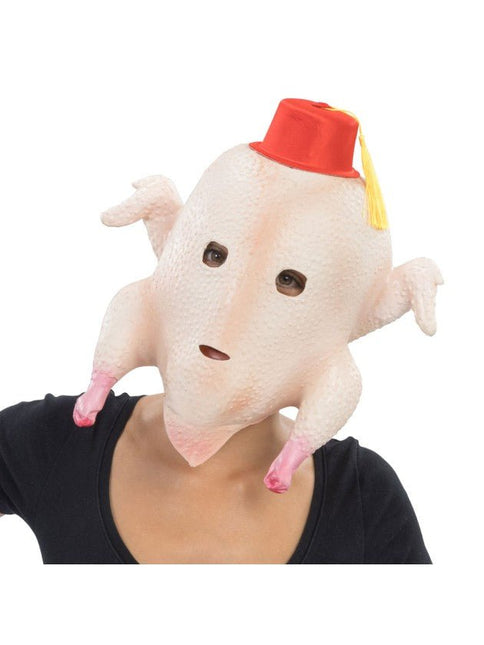 Kalkoen Hoofdmasker met Fez van CHAKS koop je bij Partywinkel