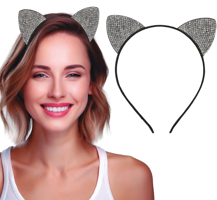 Katten Haarband Zilver van Fiestas Guirca koop je bij Partywinkel