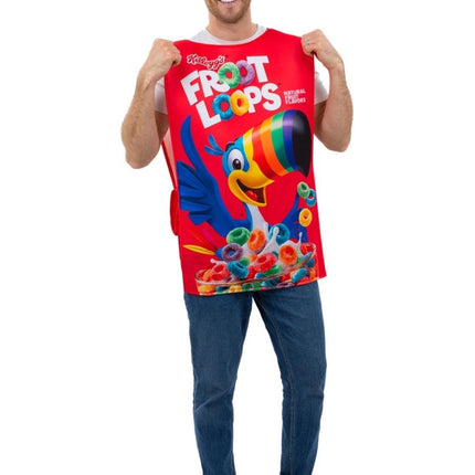 Kelloggs™ Froot Loops™ Cereal Verpakking Kostuum van Smiffys koop je bij Partywinkel