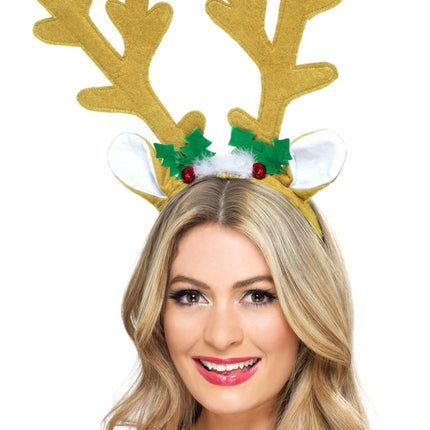 Kerst Haarband Rendier XL van Smiffys koop je bij Partywinkel
