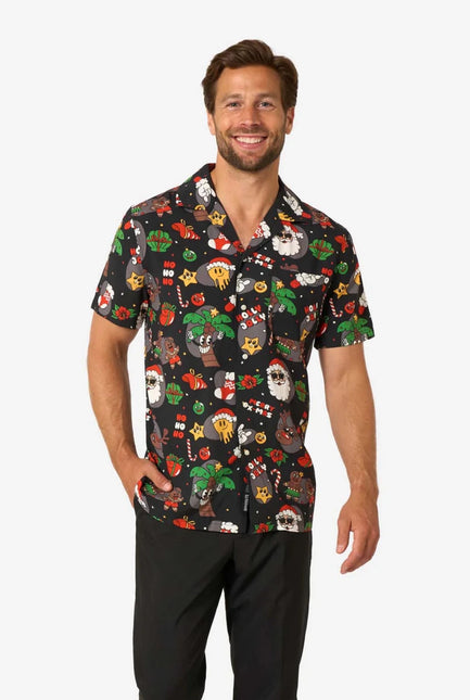 Kerst Hawaiian Blouse Merry Jinglejoy Heren van OppoSuits koop je bij Partywinkel