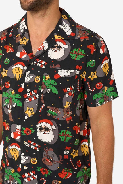 Kerst Hawaiian Blouse Merry Jinglejoy Heren van OppoSuits koop je bij Partywinkel