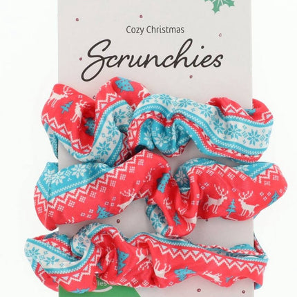 Kerst Scrunchies 3st van Folat koop je bij Partywinkel