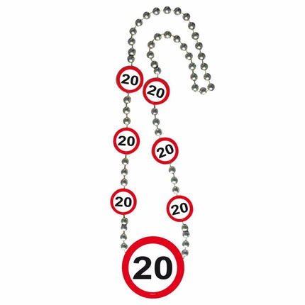 Ketting 20 Jaar Verkeersbord van Folat koop je bij Partywinkel