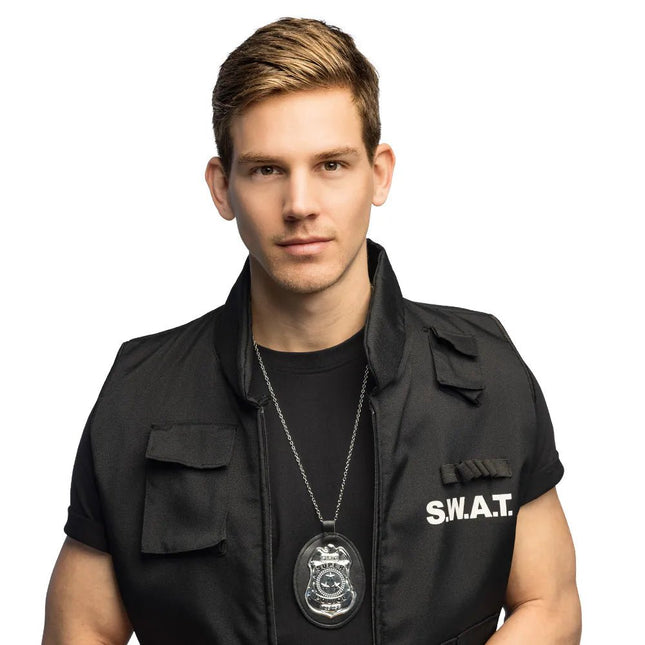 Ketting Badge 'Super police' van Boland koop je bij Partywinkel