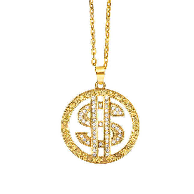 Ketting Dollar Diamanten van Boland koop je bij Partywinkel