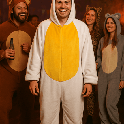 Kip Onesie Wit van PartyXclusive koop je bij Partywinkel