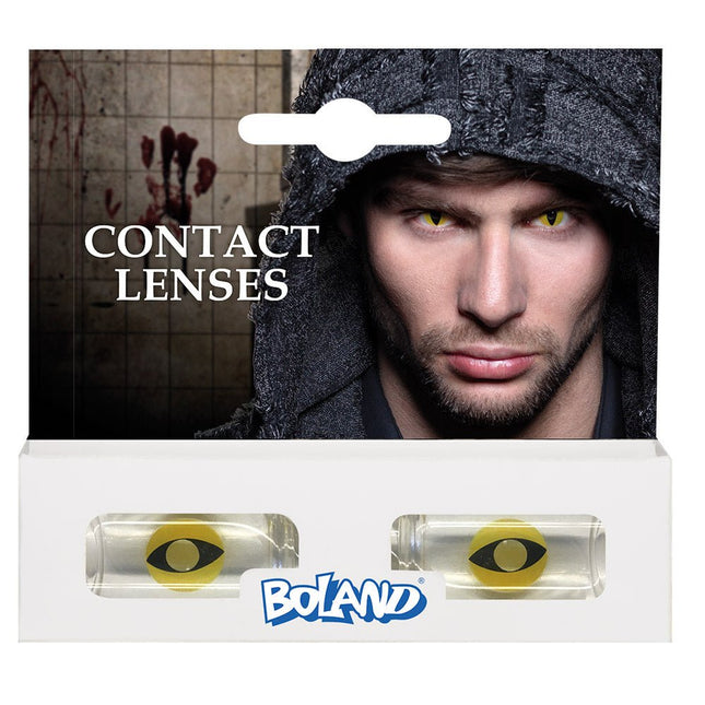 Kleurlenzen Creep Geel Kattenoog van Boland koop je bij Partywinkel