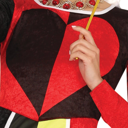 Koningin Jurk Zwart Rood Dames Harten van Fiestas Guirca koop je bij Partywinkel