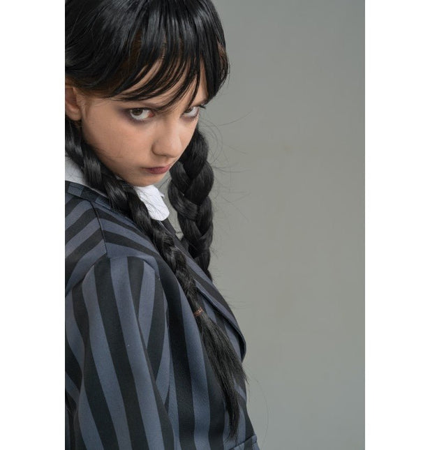 Kostuum Wednesday School Uniform Zwart/Grijs Kind van CHAKS koop je bij Partywinkel