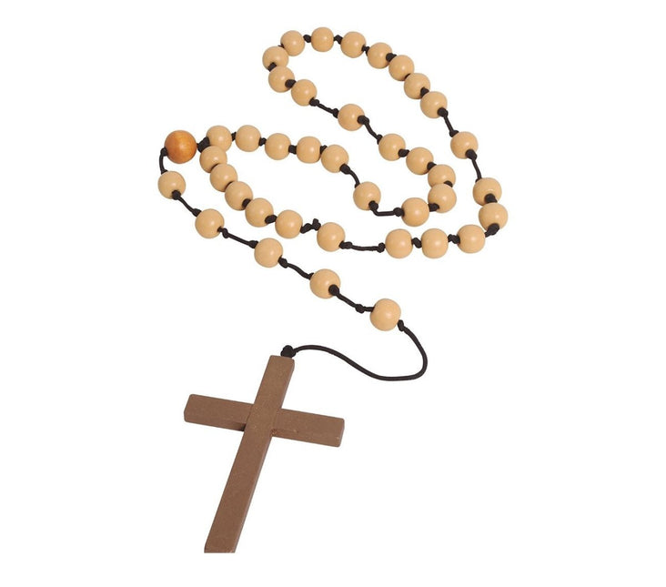 Kralenketting Kruis 75cm van Fiestas Guirca koop je bij Partywinkel