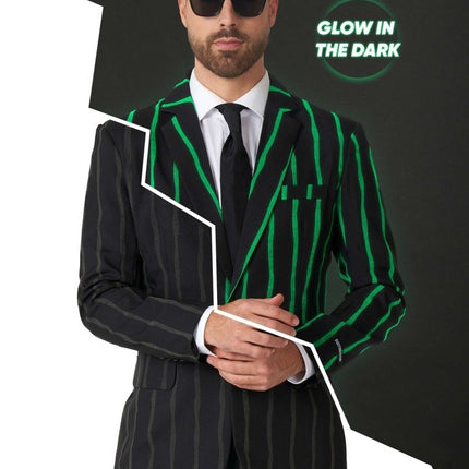 Krijtstreep Zwart Pak Heren Suitmeister van Suitmeister koop je bij Partywinkel