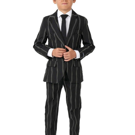 Krijtstreep Zwart Pak Jongen Suitmeister van Suitmeister koop je bij Partywinkel