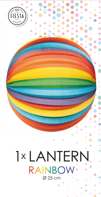 Lampion Regenboog 25cm van WeFiesta koop je bij Partywinkel