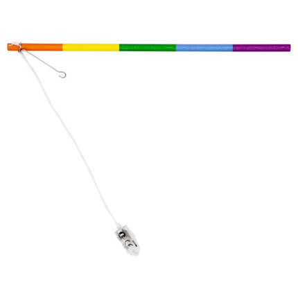 Lampionstokje met LED Licht Regenboog Hout 30cm van Riethmueller koop je bij Partywinkel