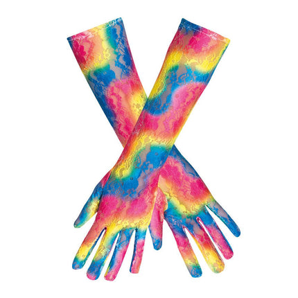 Lange Handschoenen Kant Gekleurd van Boland koop je bij Partywinkel