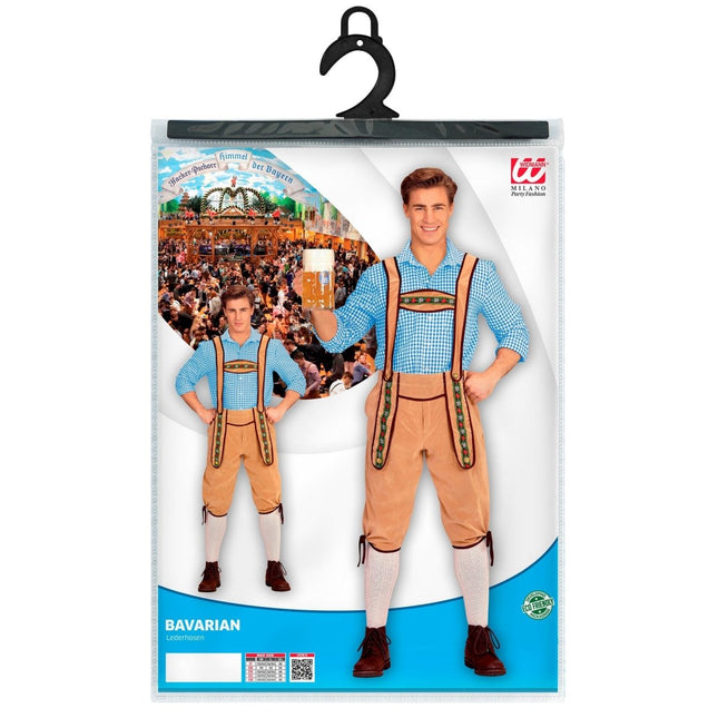 Lederhose Beige Heren van Widmann koop je bij Partywinkel