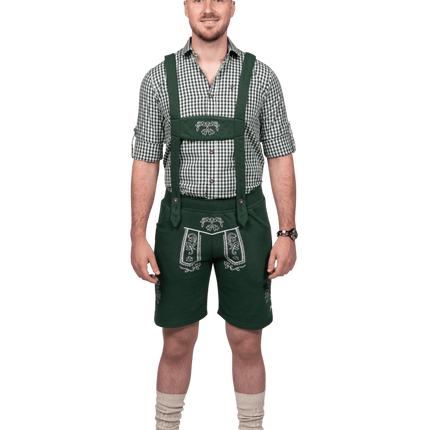 Lederhose Donkergroen Heren Leer van Haus Huberts koop je bij Partywinkel