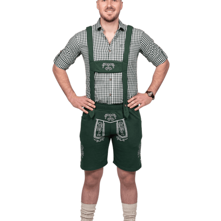 Lederhose Donkergroen Heren Leer van Haus Huberts koop je bij Partywinkel