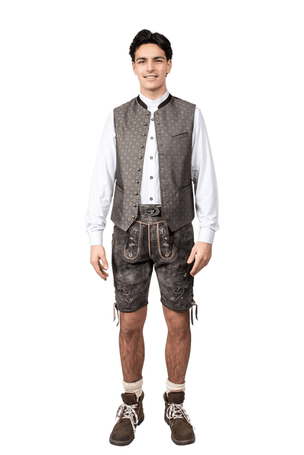 Lederhose Grijs van Haus Huberts koop je bij Partywinkel