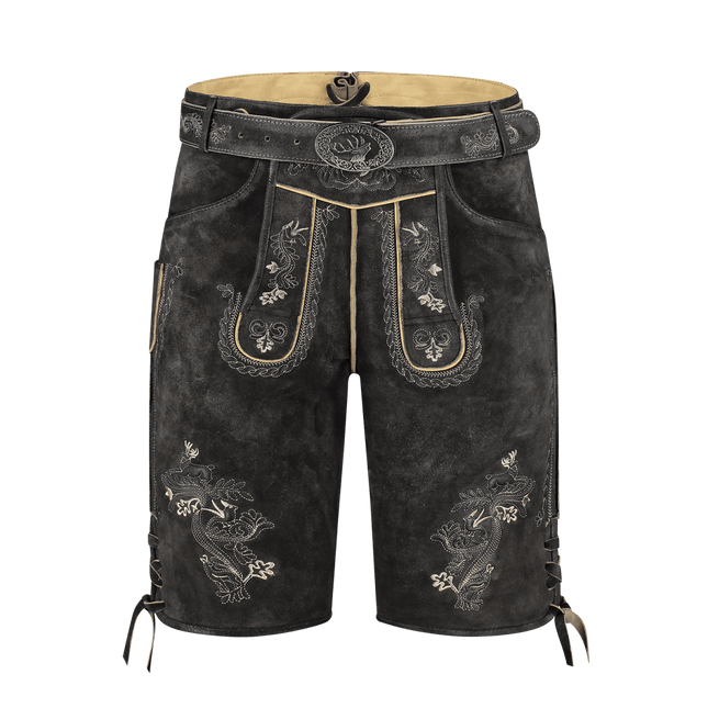 Lederhose Grijs van Haus Huberts koop je bij Partywinkel