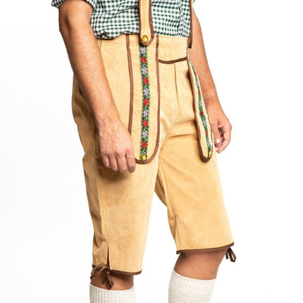 Lederhose Lang Bruin van Partychimp koop je bij Partywinkel
