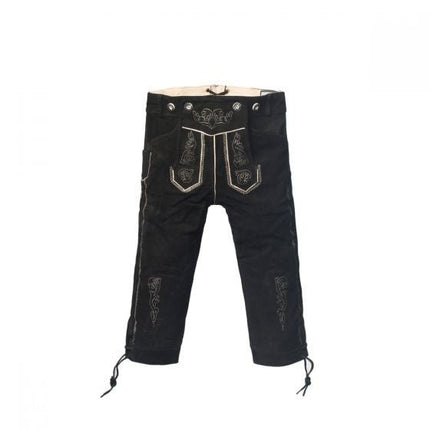 Lederhose Leer Lang Zwart en Bretels van Tannhauser koop je bij Partywinkel