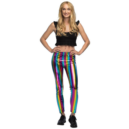 Legging Metallic Regenboog van Boland koop je bij Partywinkel