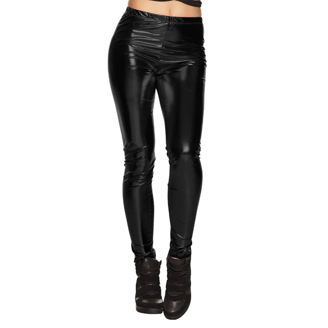Legging Metallic Zwart van Boland koop je bij Partywinkel