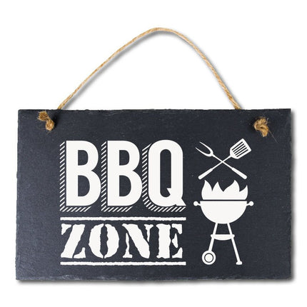 Leisteen Bordje Bbq Zone 25cm van Paper Dreams koop je bij Partywinkel