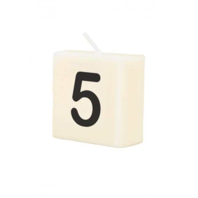 Letter Kaarsje 5 4cm van Paper Dreams koop je bij Partywinkel