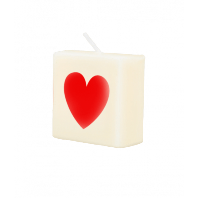 Letter Kaarsje Hartje Rood 4cm van Paper Dreams koop je bij Partywinkel