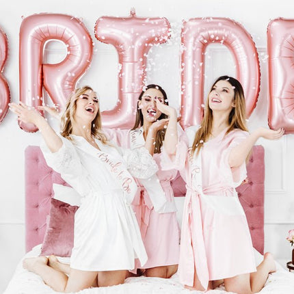 Letterballon Set Bride Rose Goud Leeg 2,8m van Partydeco koop je bij Partywinkel
