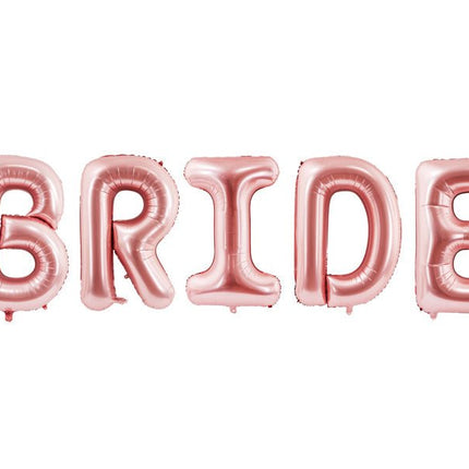 Letterballon Set Bride Rose Goud Leeg 2,8m van Partydeco koop je bij Partywinkel