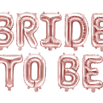 Letterballon Set Bride To Be Rose Goud Leeg 3,4m van Partydeco koop je bij Partywinkel