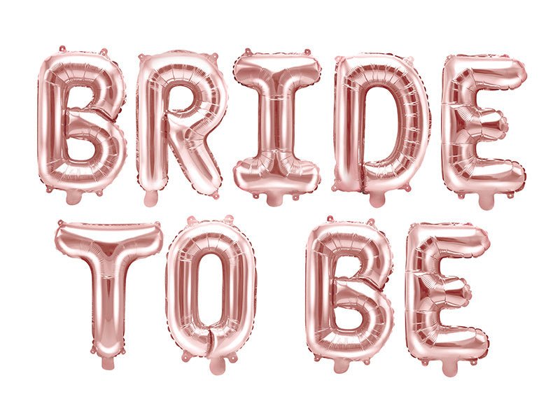 Letterballon Set Bride To Be Rose Goud Leeg 3,4m van Partydeco koop je bij Partywinkel